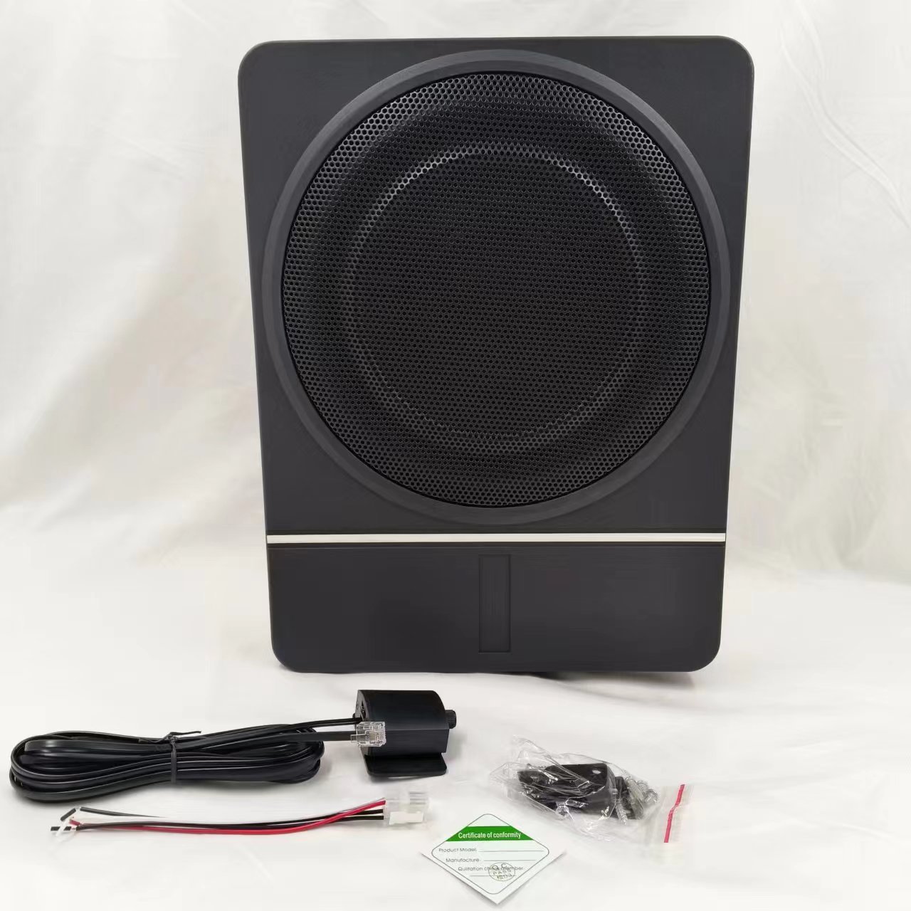 10-Inch Active Car Audio Subwoofer Amplifier with Dual Coils 12V Compatible for Ford 12 Inch Car Seat Subwoofer Horn Speaker