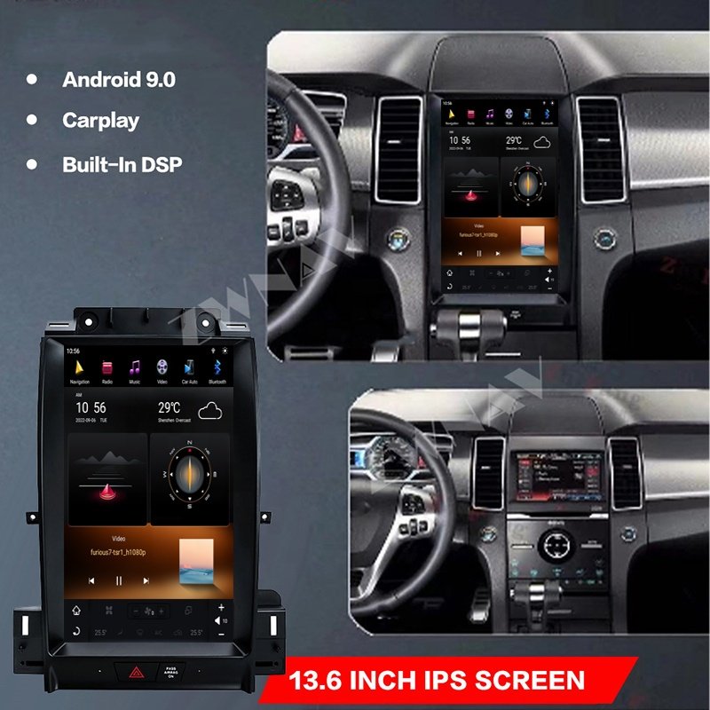 RoadNavi Tesla Style Android 11 Car Radio for Ford Taurus 2009-2014 Car Multimedia Player Wireless Carplay 4G