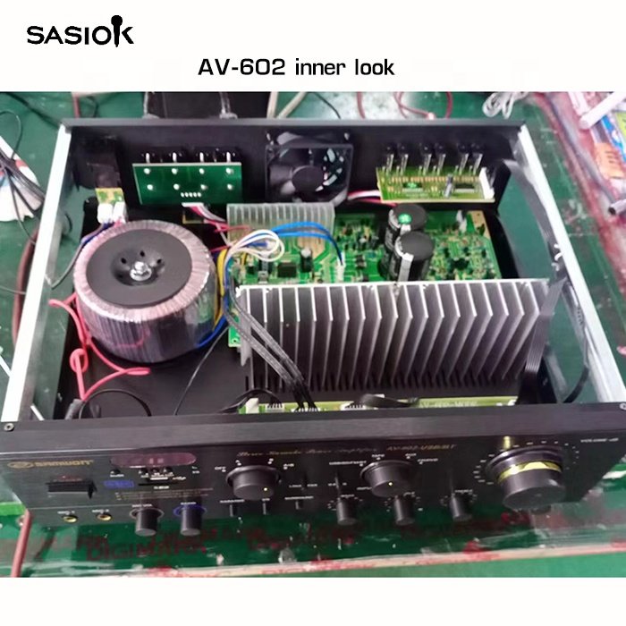 AV-602 STEREO KARAOKE POWER AMPLIFIER WITH SURROUND SOUND/BT/USB/SD/MP3 & FM RADIO