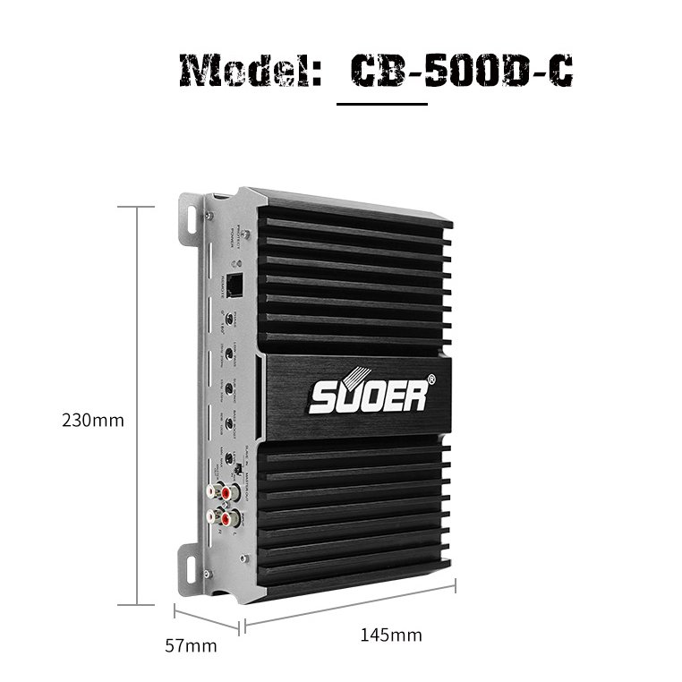 Suoer CB-500D-C 1*500 Watts Rms Power Mono Block Mini Size Car Amplifier