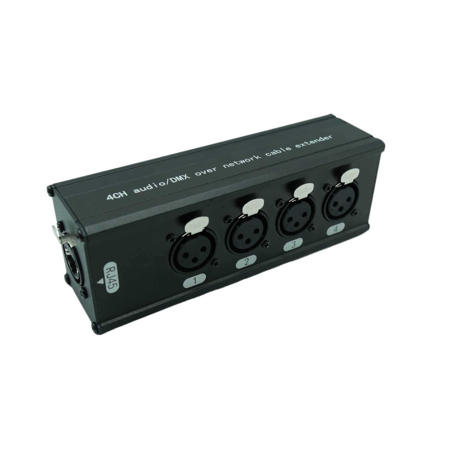 HongRun RJ45 to 4 XLR M/F 4CH Audio/DMX Over Network Cable Extender Extension Box Converter Socket