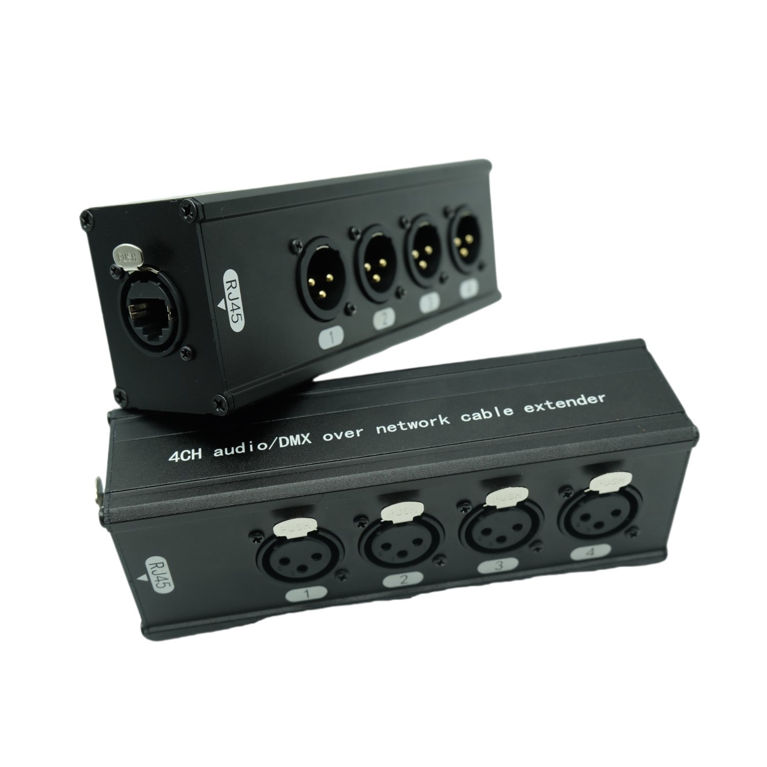 HongRun RJ45 to 4 XLR M/F 4CH Audio/DMX Over Network Cable Extender Extension Box Converter Socket