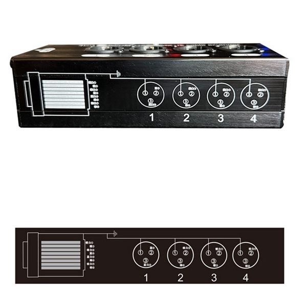 HongRun RJ45 to 4 XLR M/F 4CH Audio/DMX Over Network Cable Extender Extension Box Converter Socket