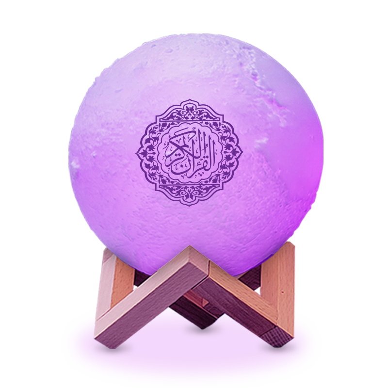 islamic gift touch lamp 3d led moon night light quran speaker islamic gift for quran sets quran mp3 player