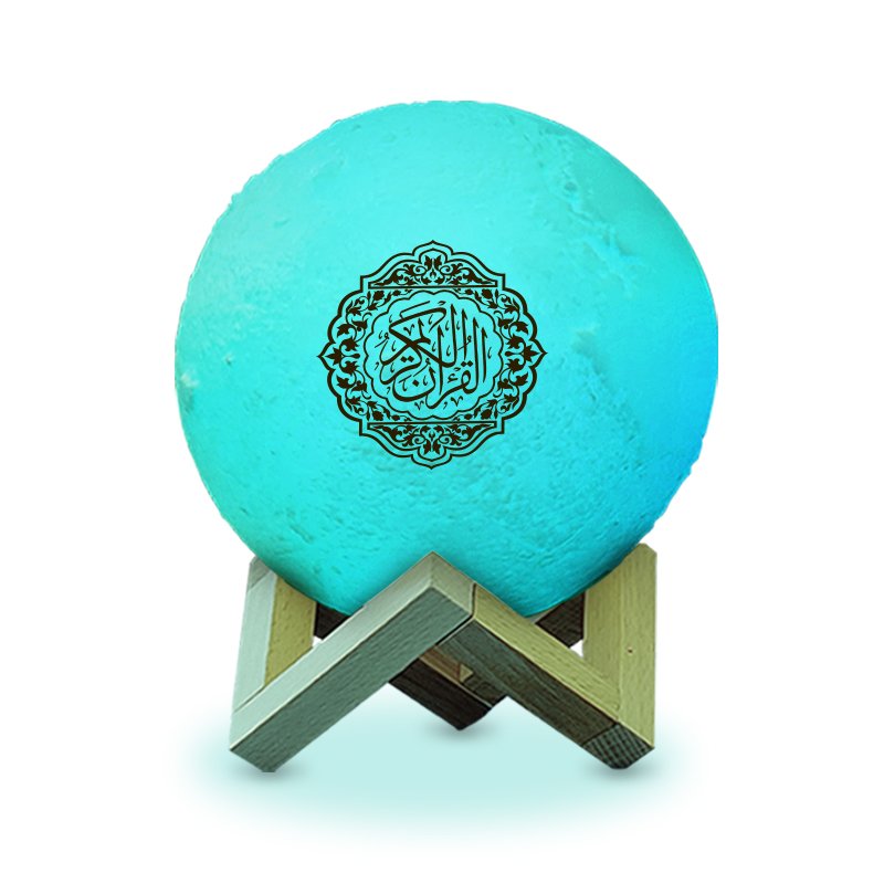islamic gift touch lamp 3d led moon night light quran speaker islamic gift for quran sets quran mp3 player