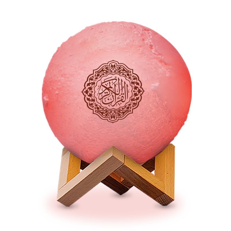 islamic gift touch lamp 3d led moon night light quran speaker islamic gift for quran sets quran mp3 player