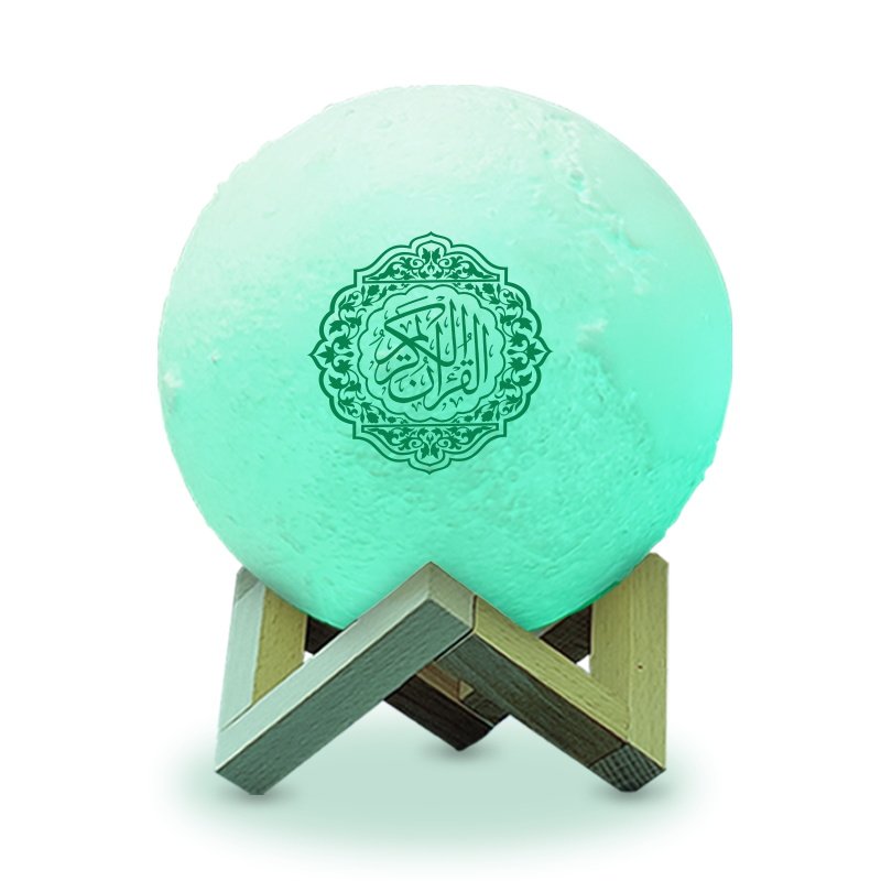 islamic gift touch lamp 3d led moon night light quran speaker islamic gift for quran sets quran mp3 player
