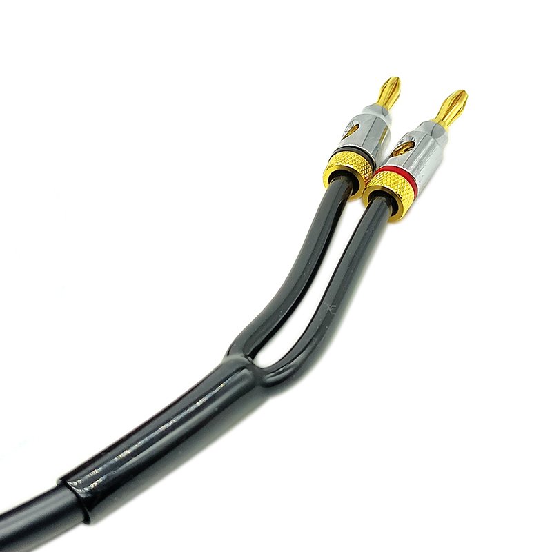 Gold Plated 4mm Banana Plug 16AWG Speaker Audio Cable Cord