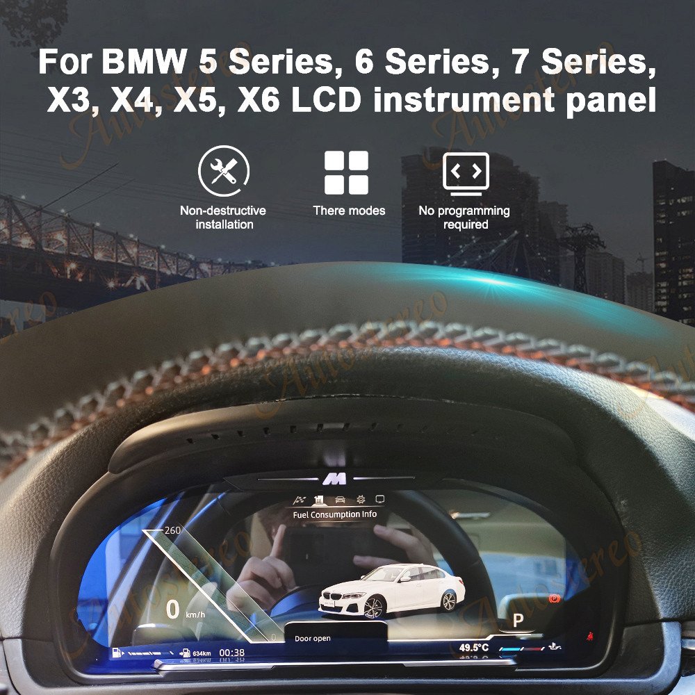 Digital Cluster for BMW 5 Series E12/E28/E34/E39/E60/F10/F18/G30/G38/G60 LCD Instrument Virtual Cockpit Speed Meter Dashboard