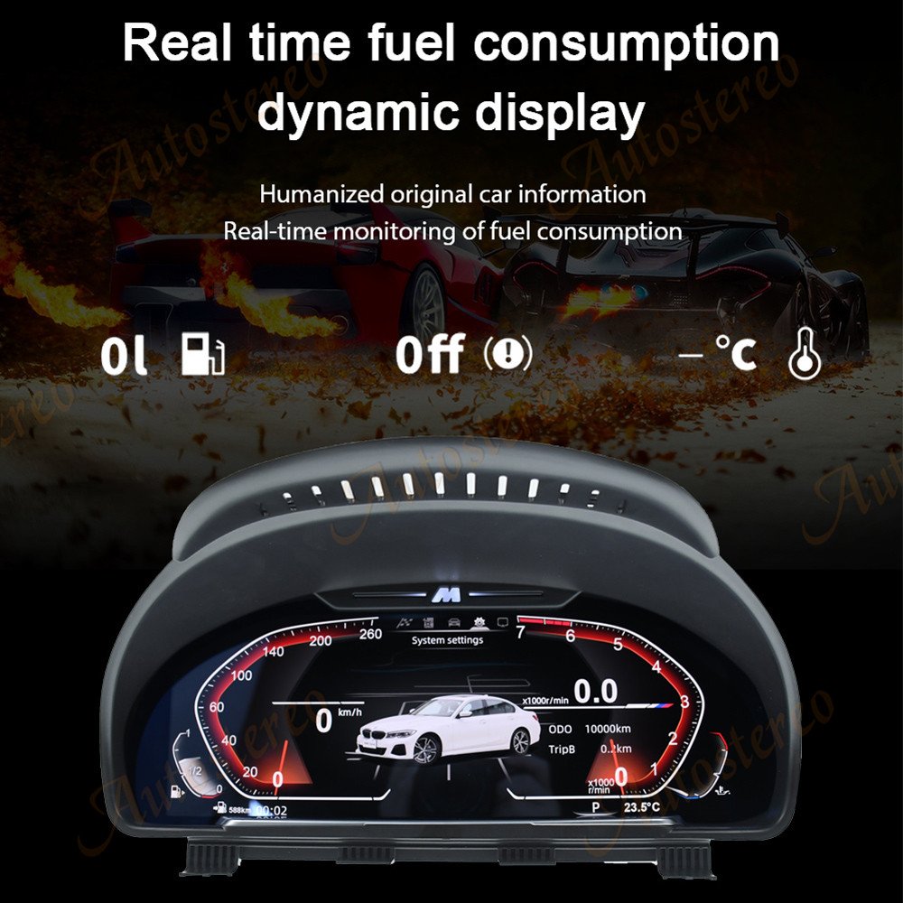 Digital Cluster for BMW 5 Series E12/E28/E34/E39/E60/F10/F18/G30/G38/G60 LCD Instrument Virtual Cockpit Speed Meter Dashboard