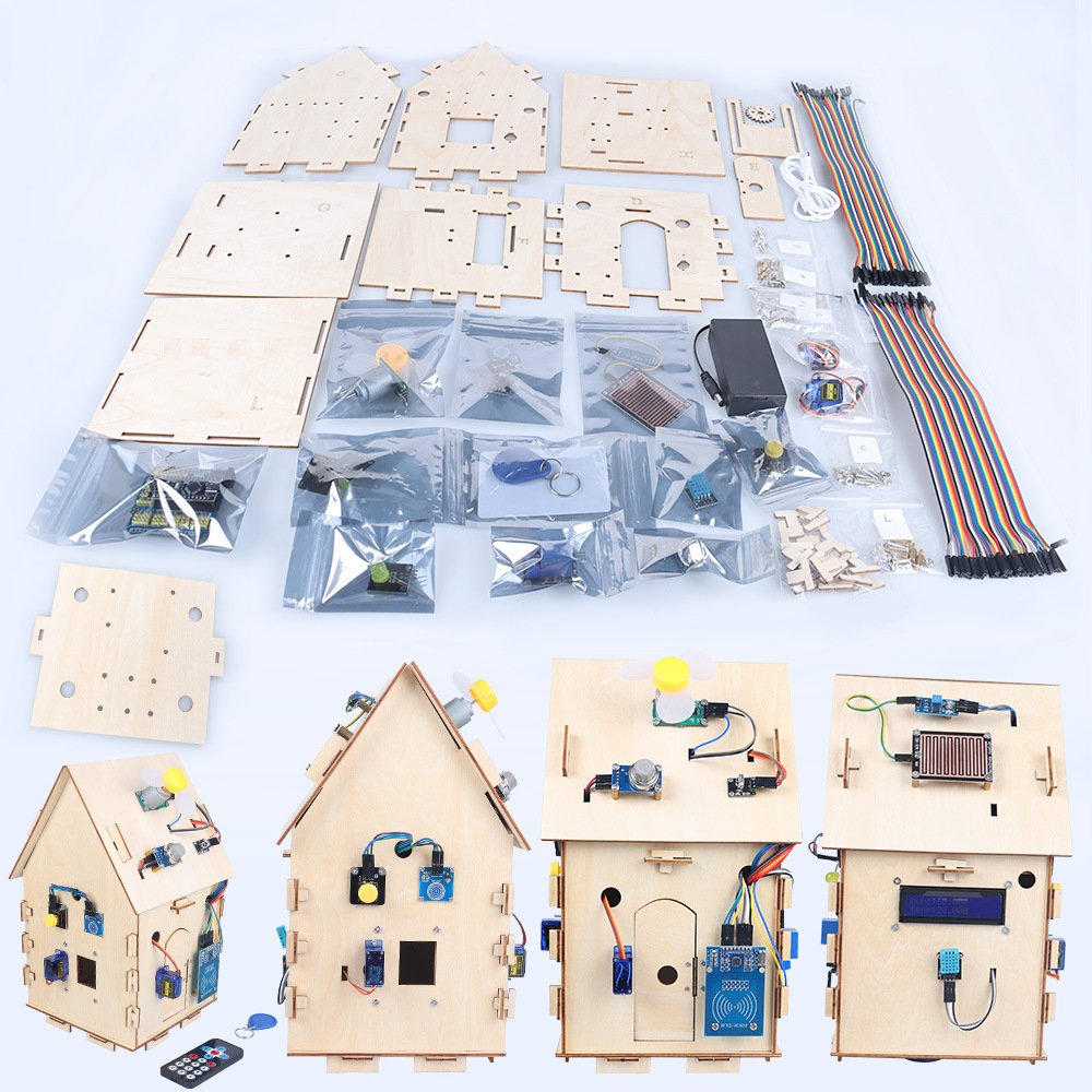 Original Compatible with Nano wooden house STEM programming kit DIY smart home entry-level kit wooden house programming kit
