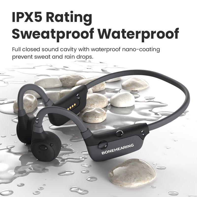 ALOVA Open Ear Wireless Bluetooth Earphone Waterproof Headset Sound Amplifier Bone Conduction Hearing Aid Headphone