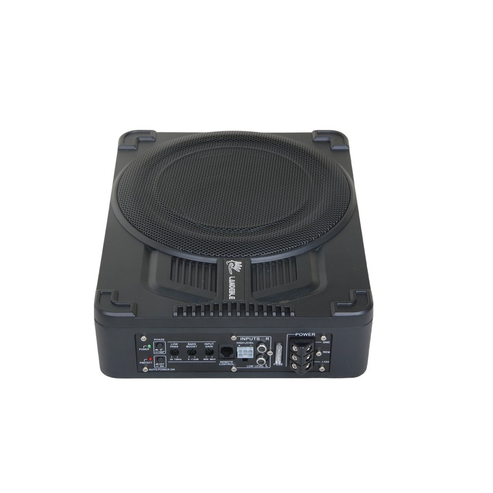 10Inch Active Woofer Car Under-Seat Subwoofer Bass Speaker 400W Powered Amplifier Single Coil DC 12V Voltage