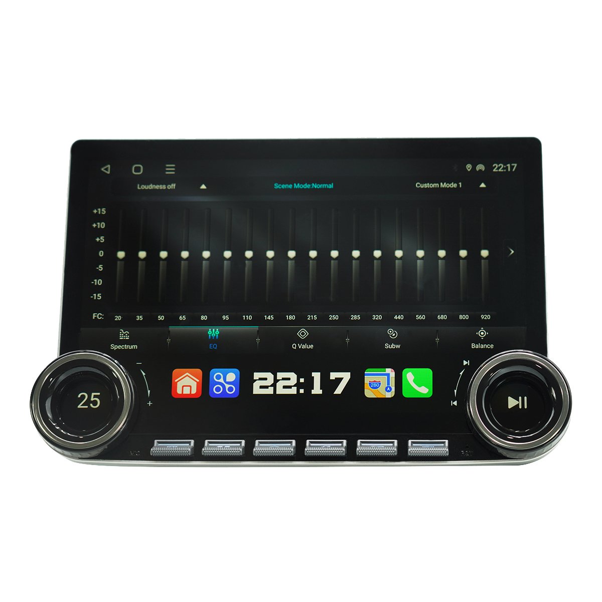 Car Radio Double Knobs 360 Panorama Amplifier Power Car Audio Speakers Dsp Mirror Link Android Carplay Dashcam Screen