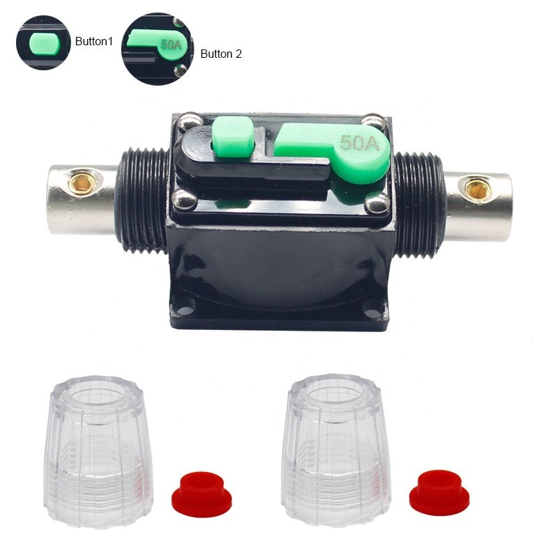 12V-36V DC 20A 30A 40A 50A 60A Car Truck Audio Modification Stereo Amplifier Circuit Breaker Automatic Reset Fuse Holder Switch