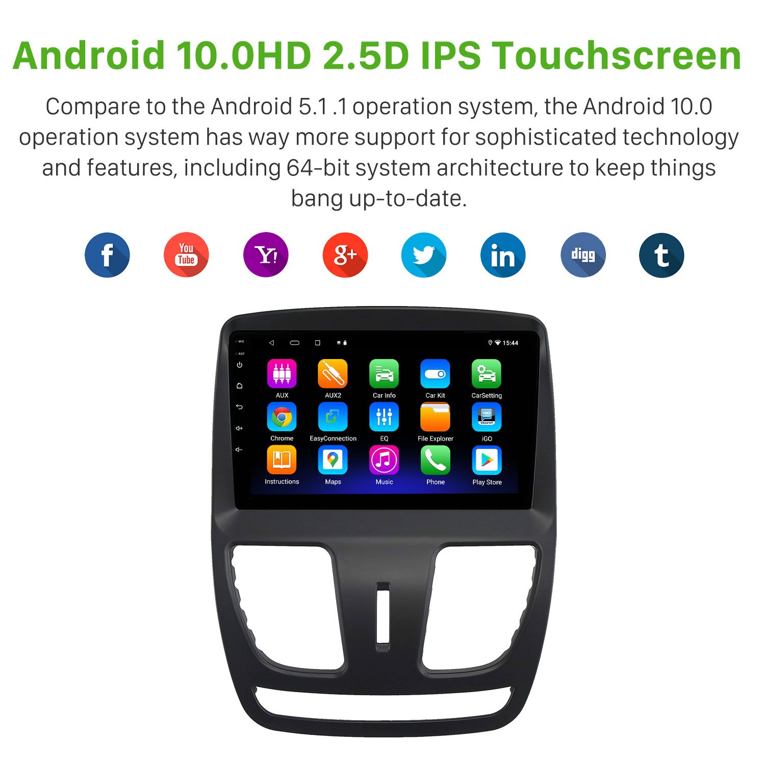 Android 13.0 HD Touchscreen 9 Inch Radio GPS Navigation System with Carplay Rear Camera for SAIPA 2014