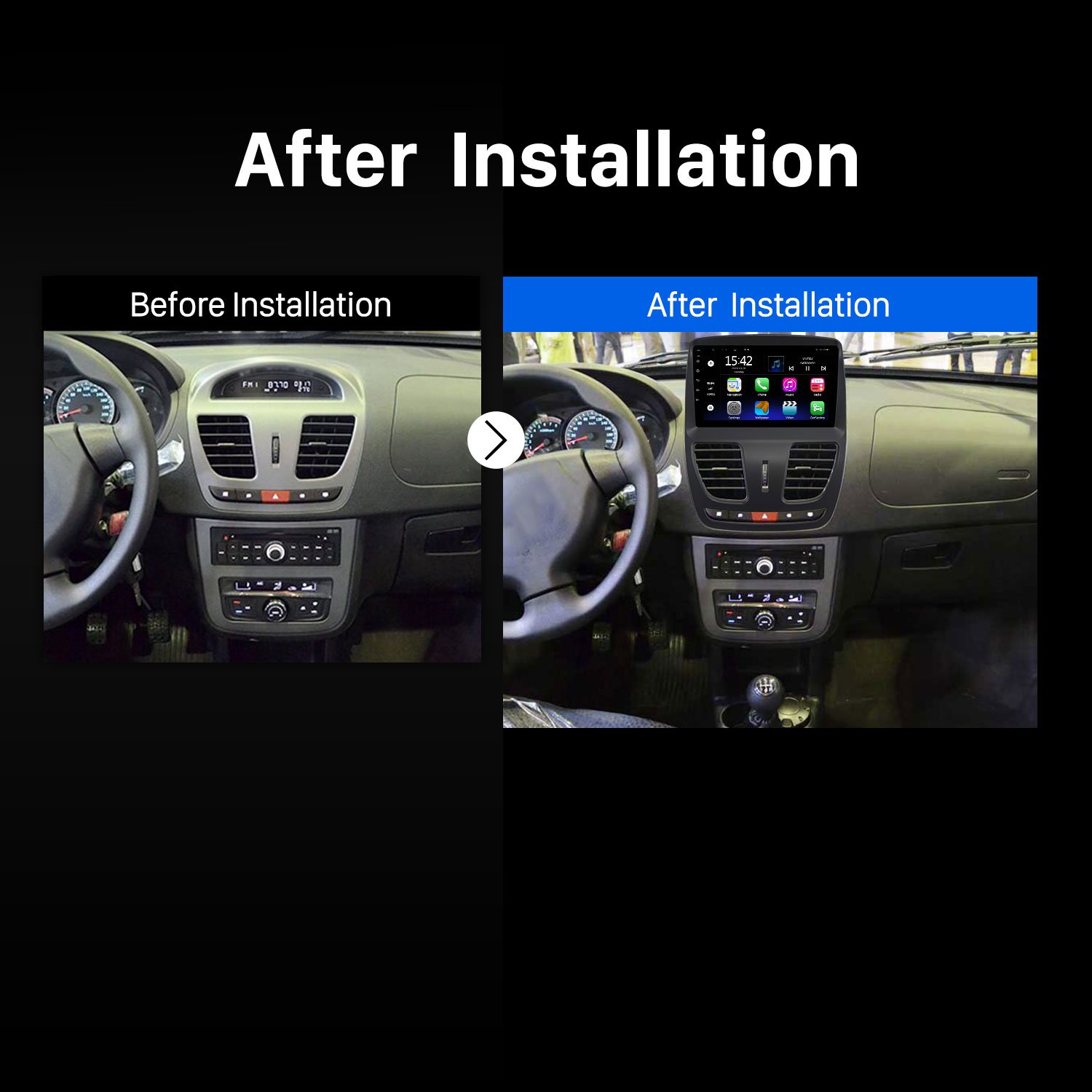 Android 13.0 HD Touchscreen 9 Inch Radio GPS Navigation System with Carplay Rear Camera for SAIPA 2014