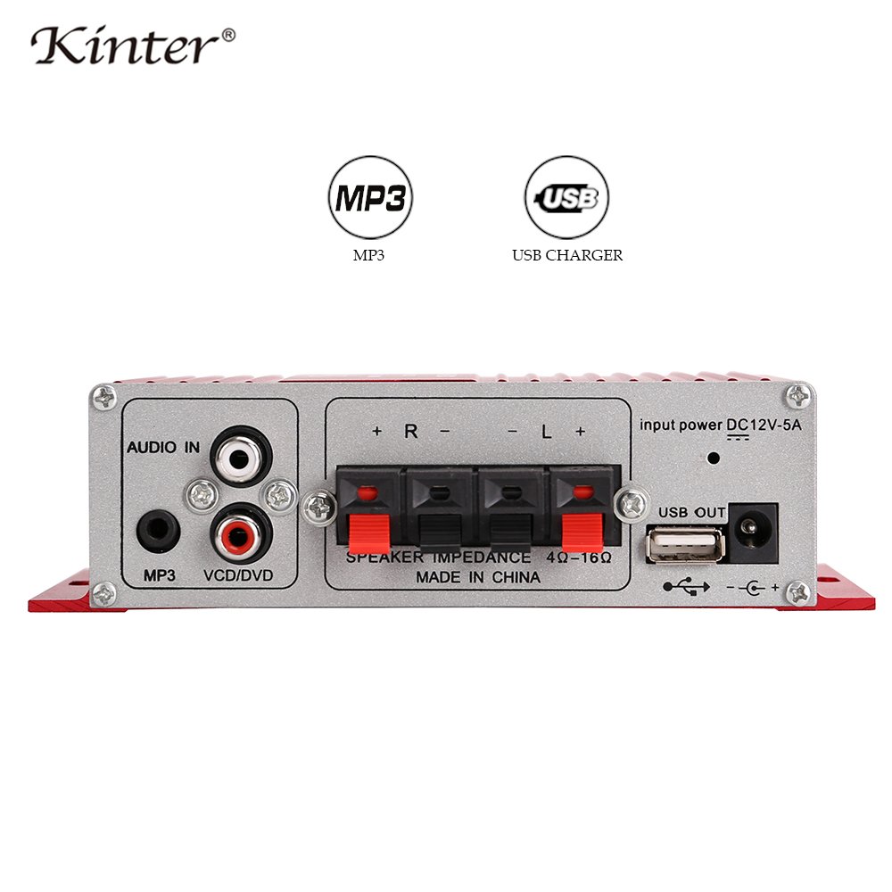 Kinter Ma-180 Dc12v Class Ab 2 Channel Mini Car Amplifier Amplifiers for Cars