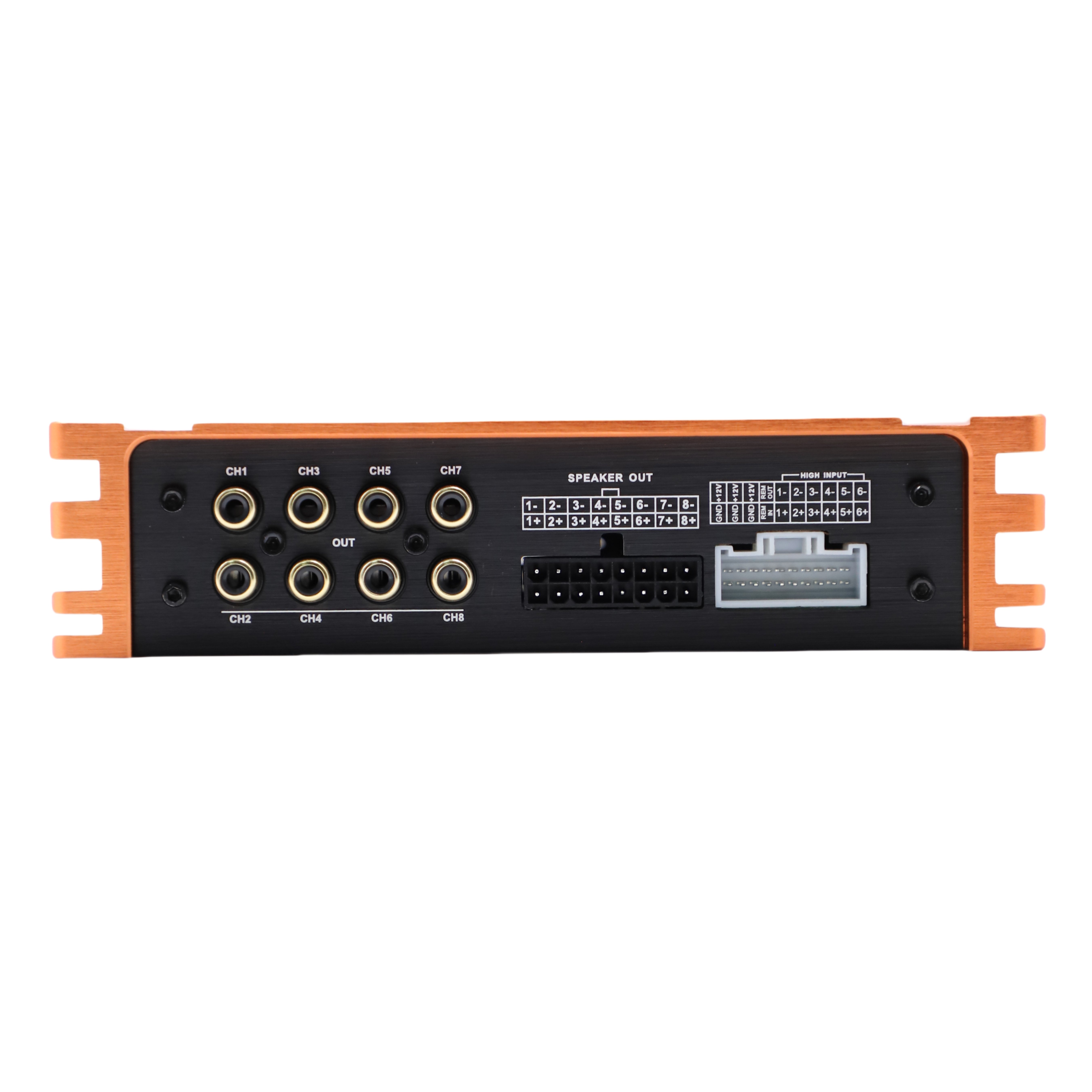 Hot Selling 8-Channel Car DSP Amplifier Monoblock Aluminium Material RMS Full-Range Technology Improves Car Acoustics