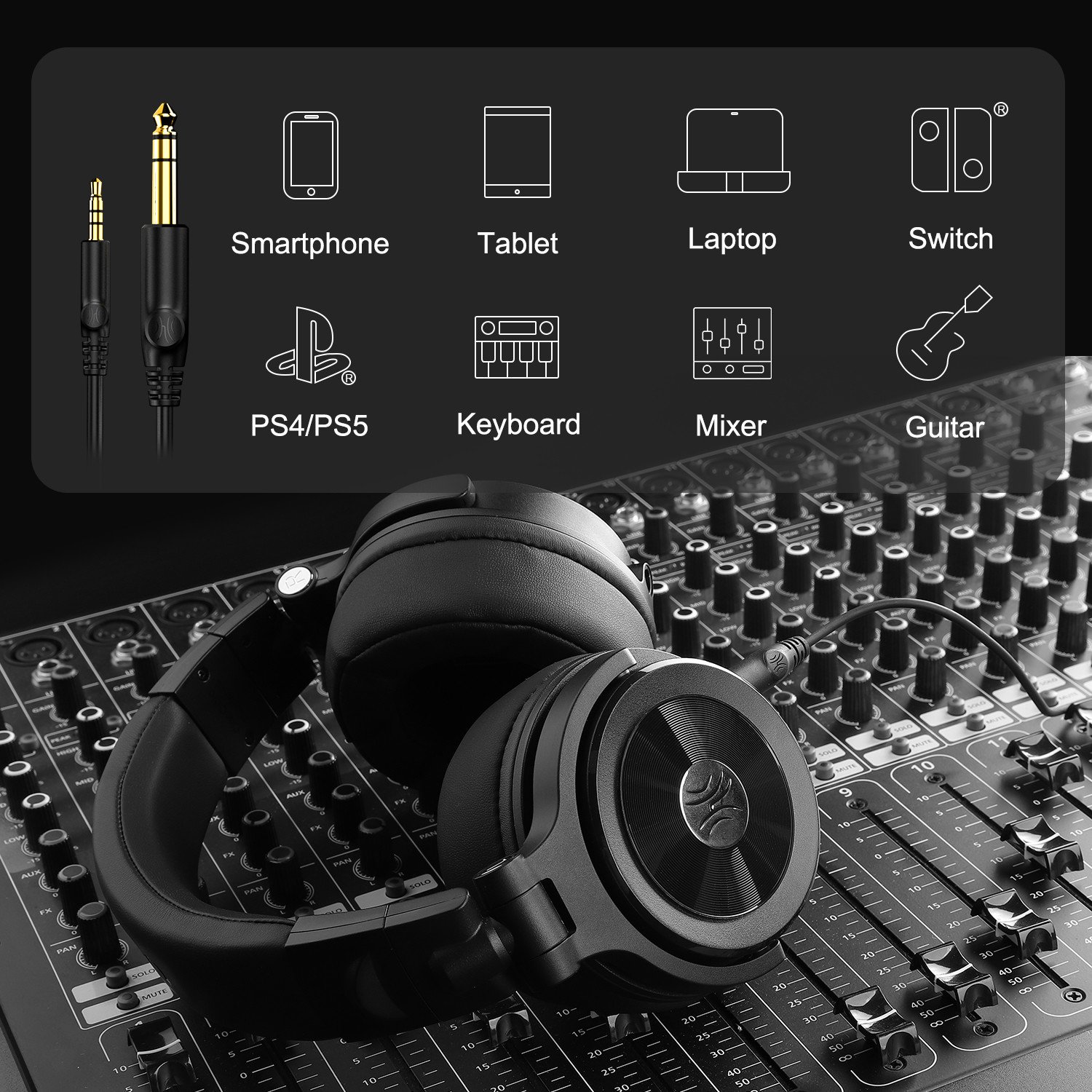 OneOdio Monitor Series Monitor40 Wired Overhead Headphones 3.5mm 6.35mm Share Function Headset