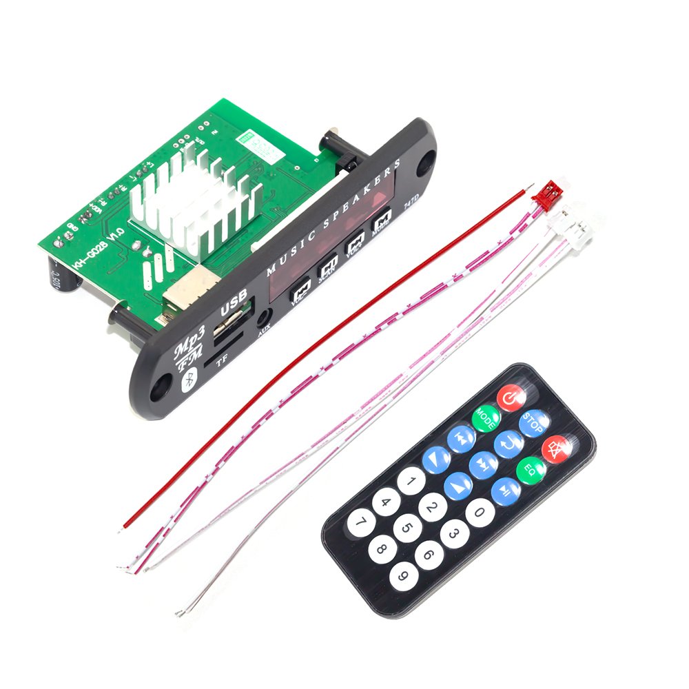 12v*50W MP3 Player Decoder Board Color Screen Bluet00th 5.0 Amplifier TF Radio USB Recording Module for Car Audio DIY Speakerrol