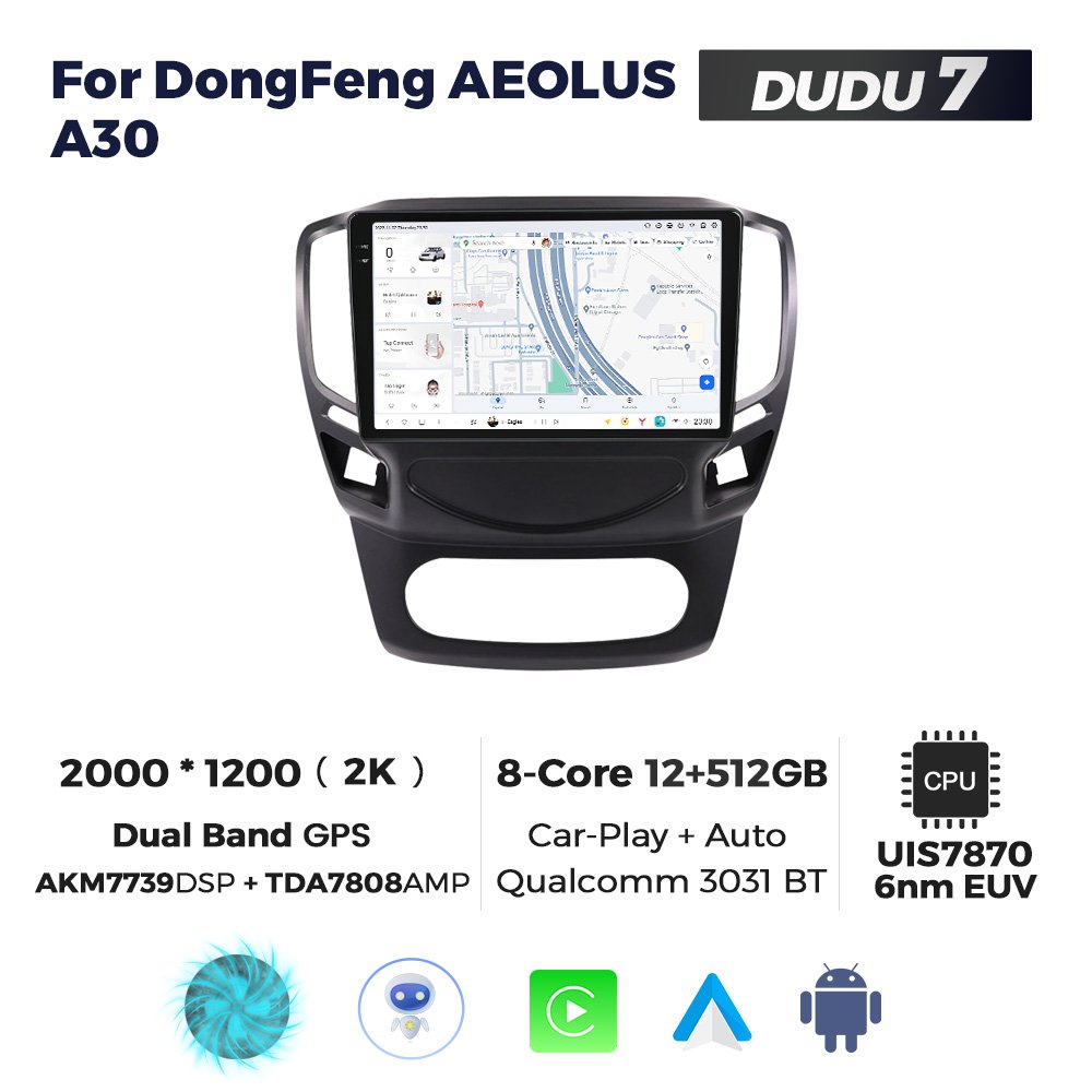 Mekede DUDUAUTO Car Radio Player BT5.0 4G WiFi Car-play Auto 360 Panoramic Camera for DongFeng AEOLUS A30 with AUTO Stereo