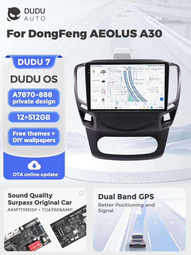 Mekede DUDUAUTO Car Radio Player BT5.0 4G WiFi Car-play Auto 360 Panoramic Camera for DongFeng AEOLUS A30 with AUTO Stereo