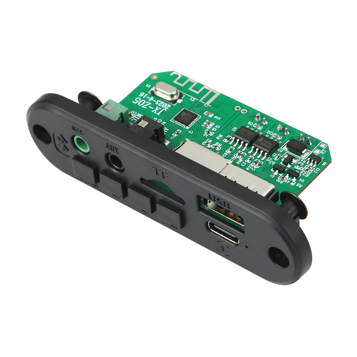 DC 5V 6W Amplifier MP3 Decoder Board 3.5mm Microphone Bluetooth Handsfree Car MP3 Player AUX USB Record FM Card Voice Recorder