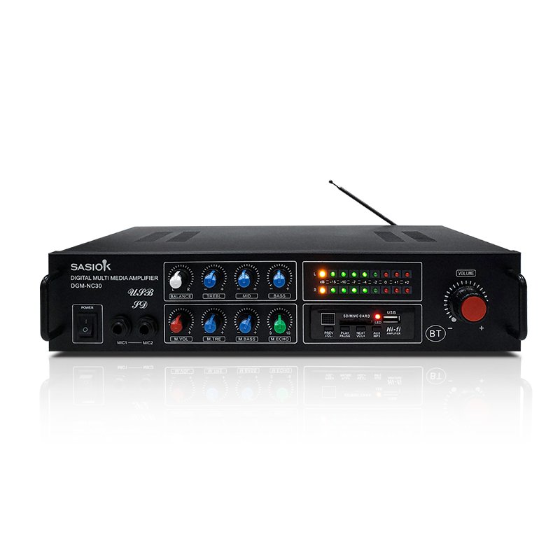 Hot-selling NC-30 Digital Karaoke Amplifier Mini Amplifier with BT/USB/SD/MMC/MP3/AUX Etc. Multi-media & FM Radio