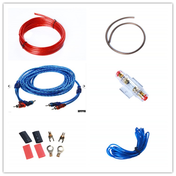 Audio Subwoofer Power Fuse Cable Set Car Amplifier Wiring Kit Double Blister Customized