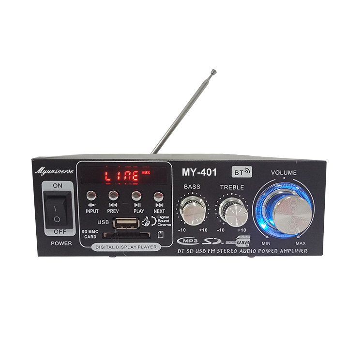 China Professional 2 Channel 220v/12v Power Mixer Amplifier for Car