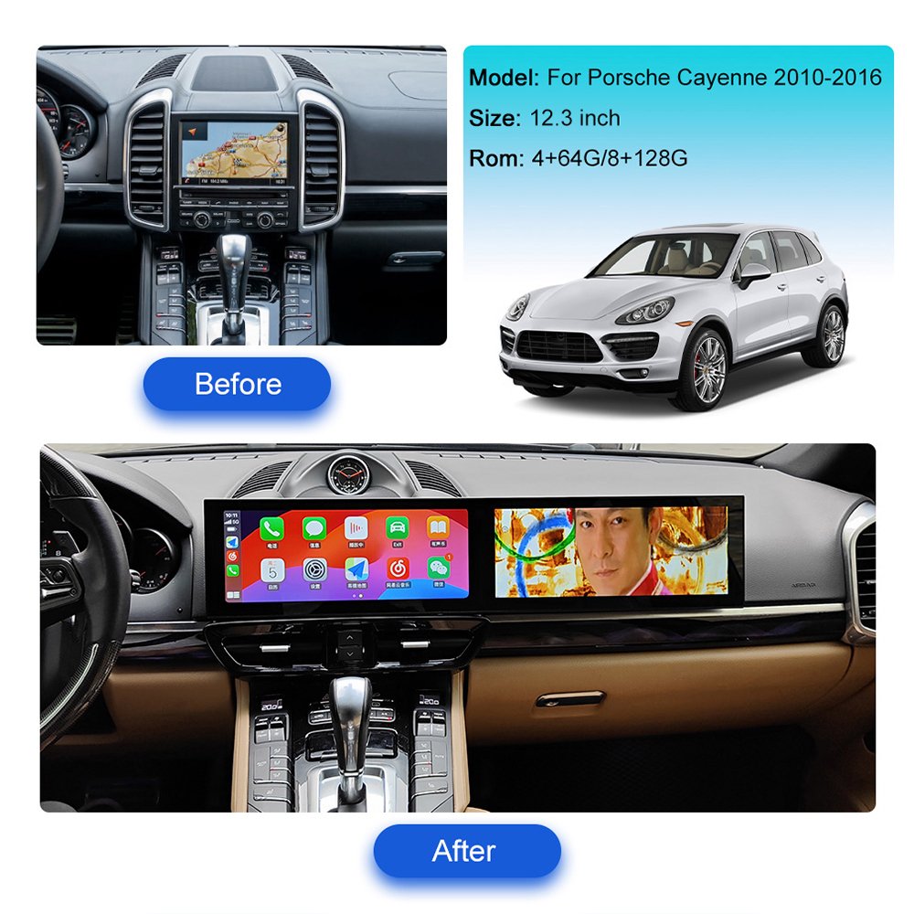 25" Android 13 Car Radio for Porsche Cayenne 2010-2016 GPS Navi Stereo DSP Carplay DVD Player