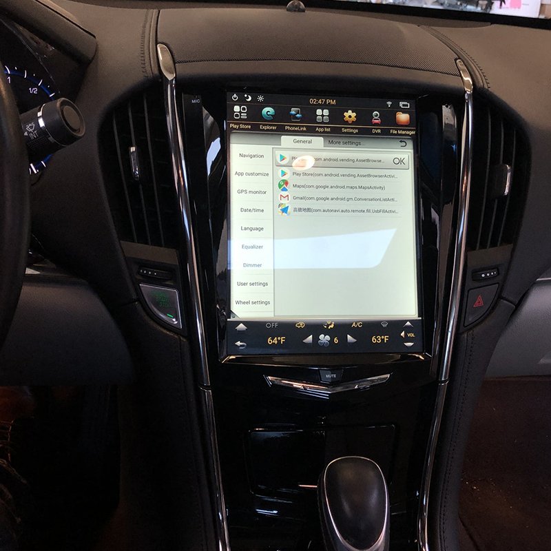 Android 9 Automotive Navi Car Stereo Radio Vertical Tesla Style Touch Screen for Cadillac ATS CTS XTS SRX Escalade 2013 - 2019