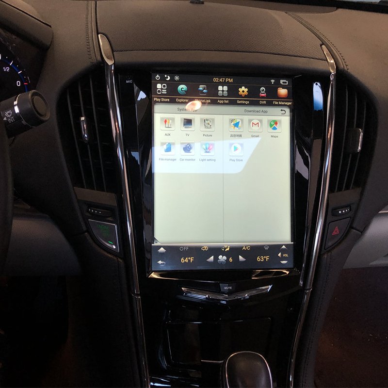 Android 9 Automotive Navi Car Stereo Radio Vertical Tesla Style Touch Screen for Cadillac ATS CTS XTS SRX Escalade 2013 - 2019