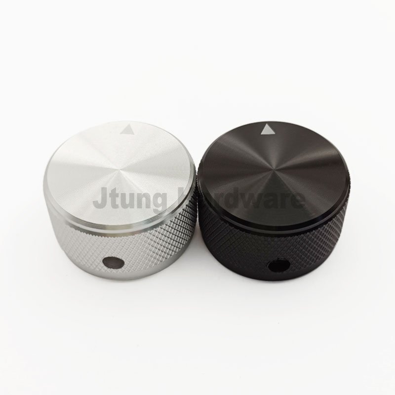 30x17mm Aluminium Audio Device Rotary Knurled Knob 1/4 shaft Switch Knob for Potentiometer Shaft