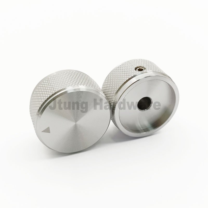 30x17mm Aluminium Audio Device Rotary Knurled Knob 1/4 shaft Switch Knob for Potentiometer Shaft
