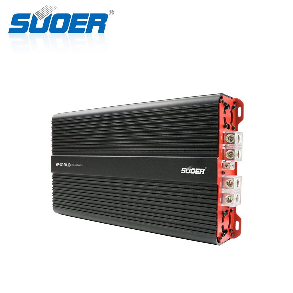 Suoer New Design BP-8000 Super High Power Monoblock Car Amplifier 1 Channel Class d Car Amp 8000w Rms Power
