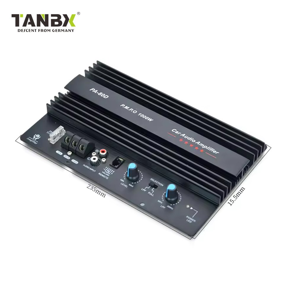 1000W High Level Input Big Power Monol Sound Car Small Amplifier for Modification Car Subwoofer Use