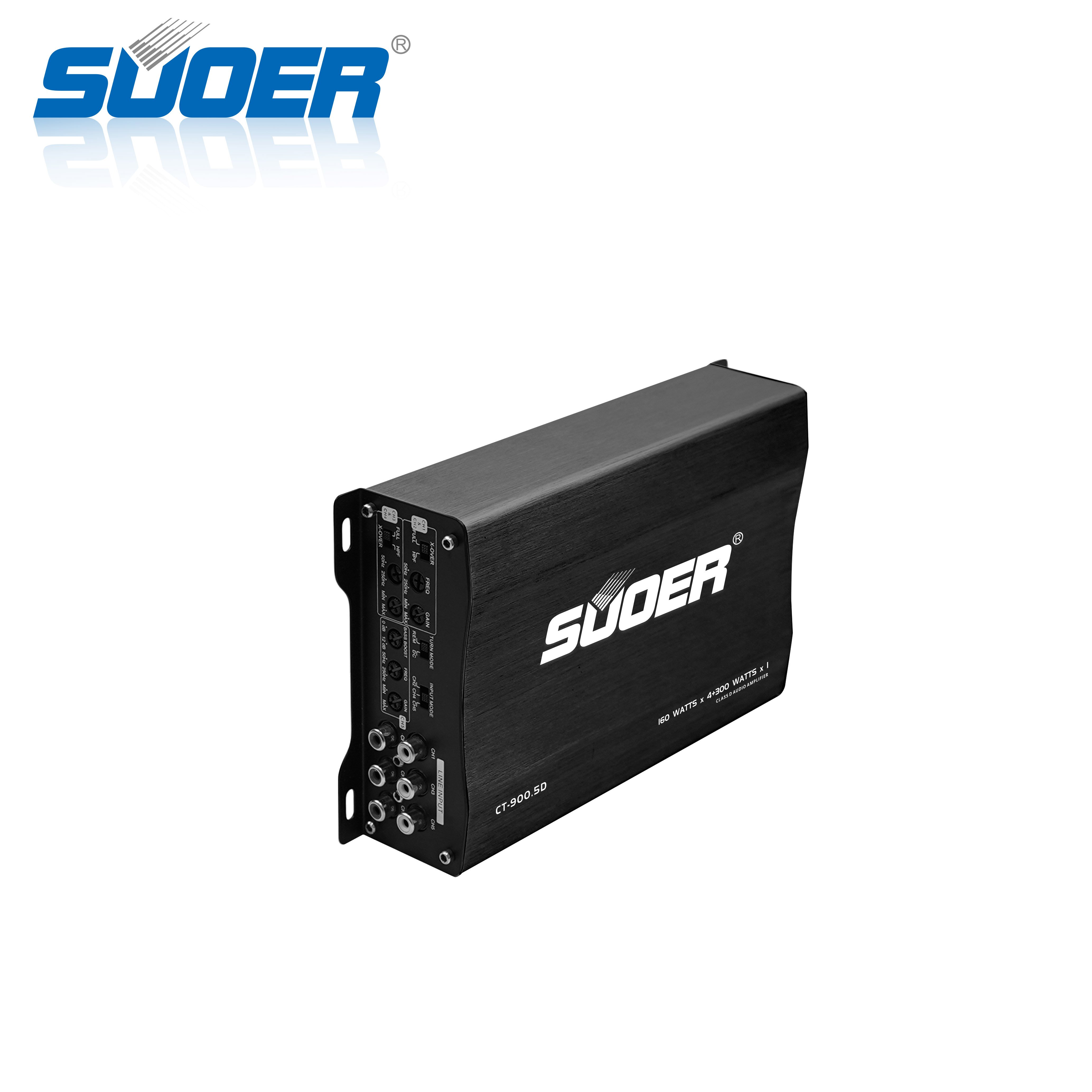 Suoer CT-900.5D-U Car Amp 5 Channel Super Mini Size 3000 Watt Car Power Amplifier Full Range Class D Car Amp