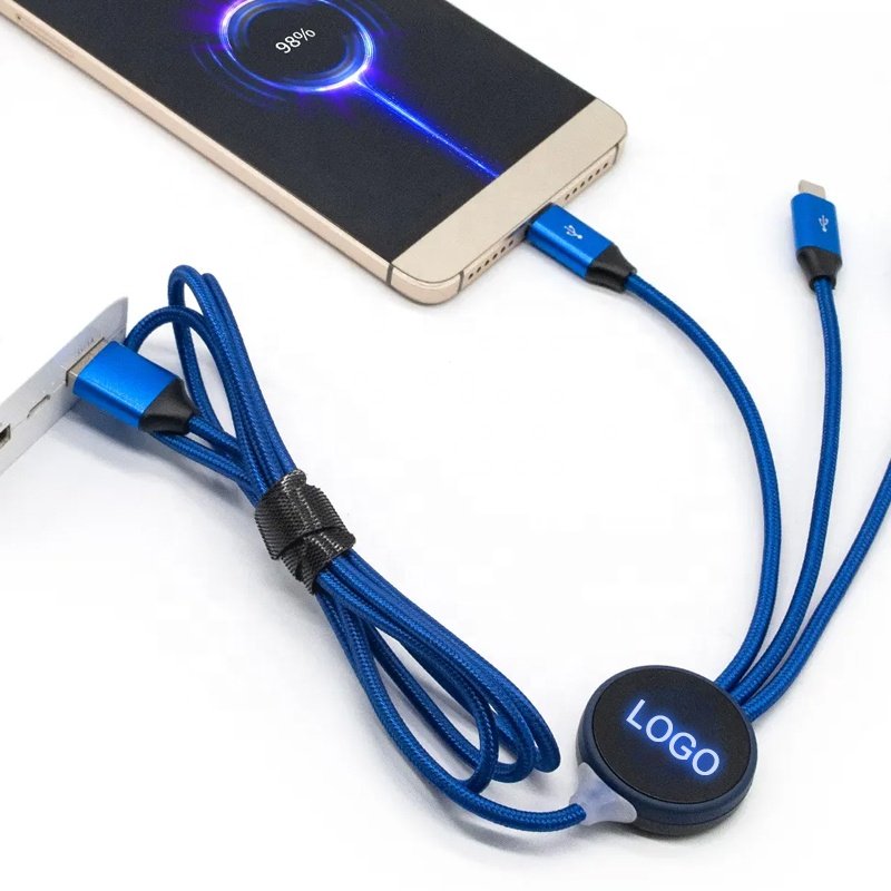3 in 1 USB Charging Cable with USB 2.0 A male to Type c USB C Micro B fast charge Data Cord cables quick charger