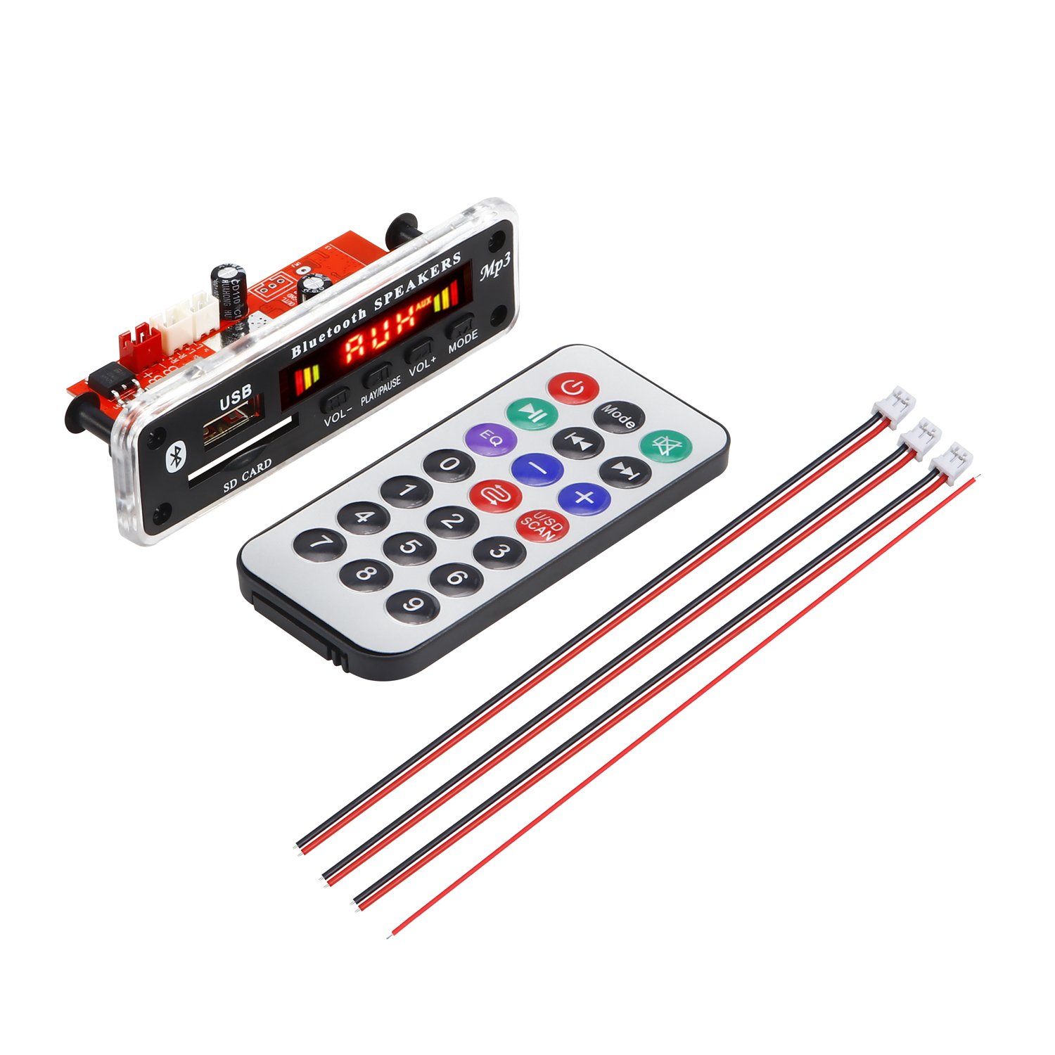 2*20W 40W Amplifier 7-18V Stereo MP3 Decoder Board 12V MP3 Player Bluetooth 5.0 USB Module FM AUX Radio Handsfree Car Audio Card