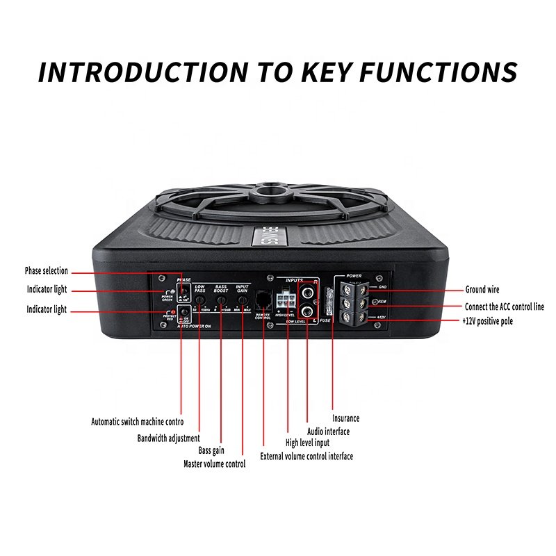 QMF-106Z Wholesale Subwoofer SPL Good Price 10 Inch Portable Bass Audio Amplifier Car Subwoofer