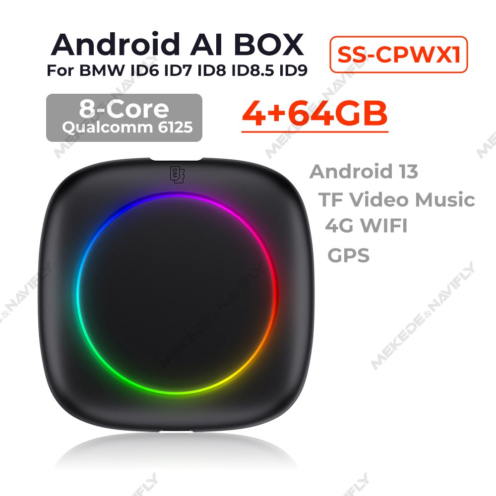 MEKEDE Qualcomm 6125 Smart AI Android Box Auto Gps 4g Car Play GPS 8CORE 4G Wifi Mirror Link for Universal BMW ID6 ID7 ID8 ID9