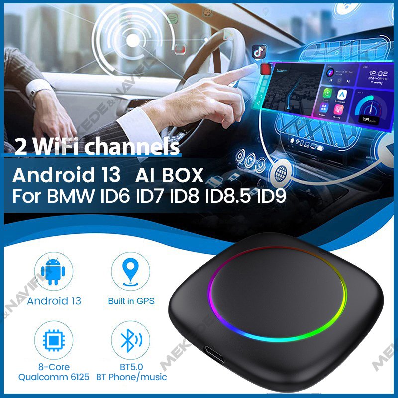 MEKEDE Qualcomm 6125 Smart AI Android Box Auto Gps 4g Car Play GPS 8CORE 4G Wifi Mirror Link for Universal BMW ID6 ID7 ID8 ID9