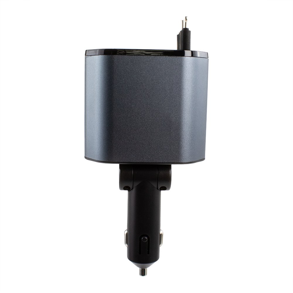 New Product 100W Fast Car Charging 4 in 1 Car Lighter Usb Port Universal Retractable Car Charging Adapter with Cable