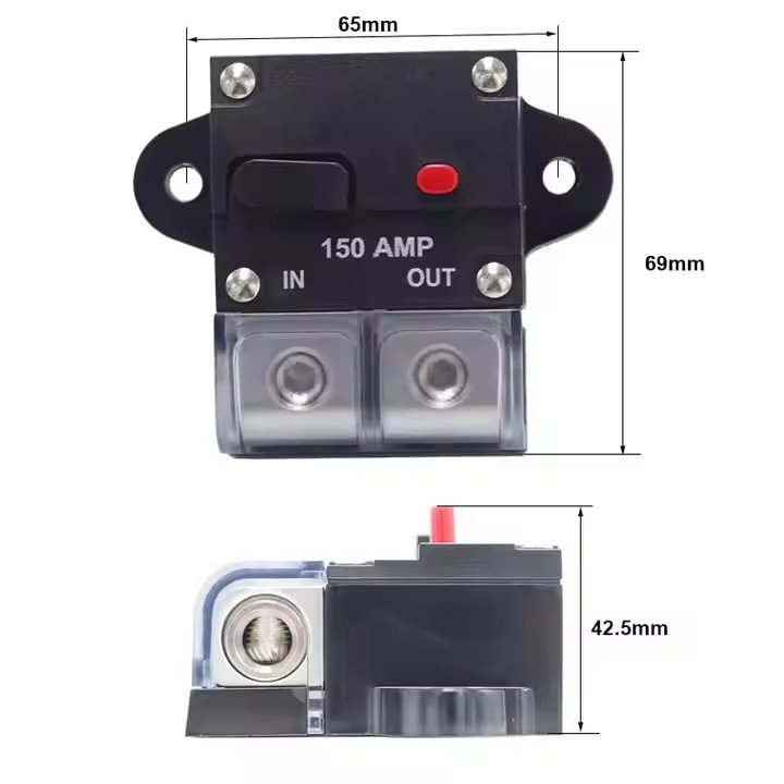 48V 150A Car Truck Audio Modification Stereo Amplifier Dc Circuit Breaker