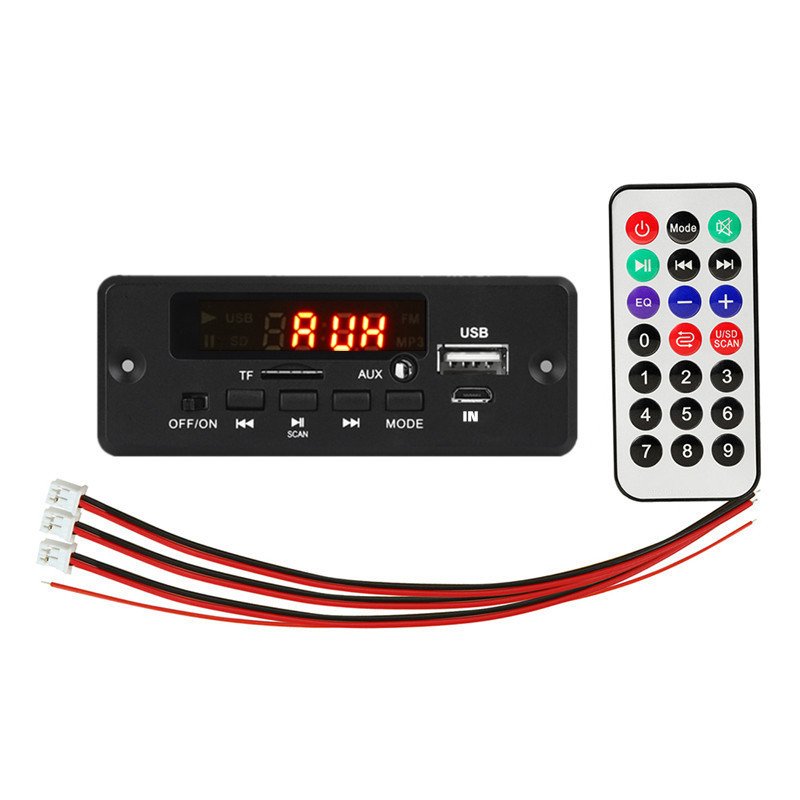 Handsfree 50W Amplifier MP3 Decoder Board Color Screen DC 12V Bluetooth V5.0 Car MP3 Player USB Recording Module FM AUX Radio