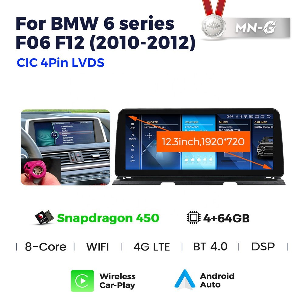 MEKEDE 680 Snapdragon Car Multimedia Player Android Screen Audio Dsp Sterio System Touch for BMW 6 Series F06 F12 2010-2017
