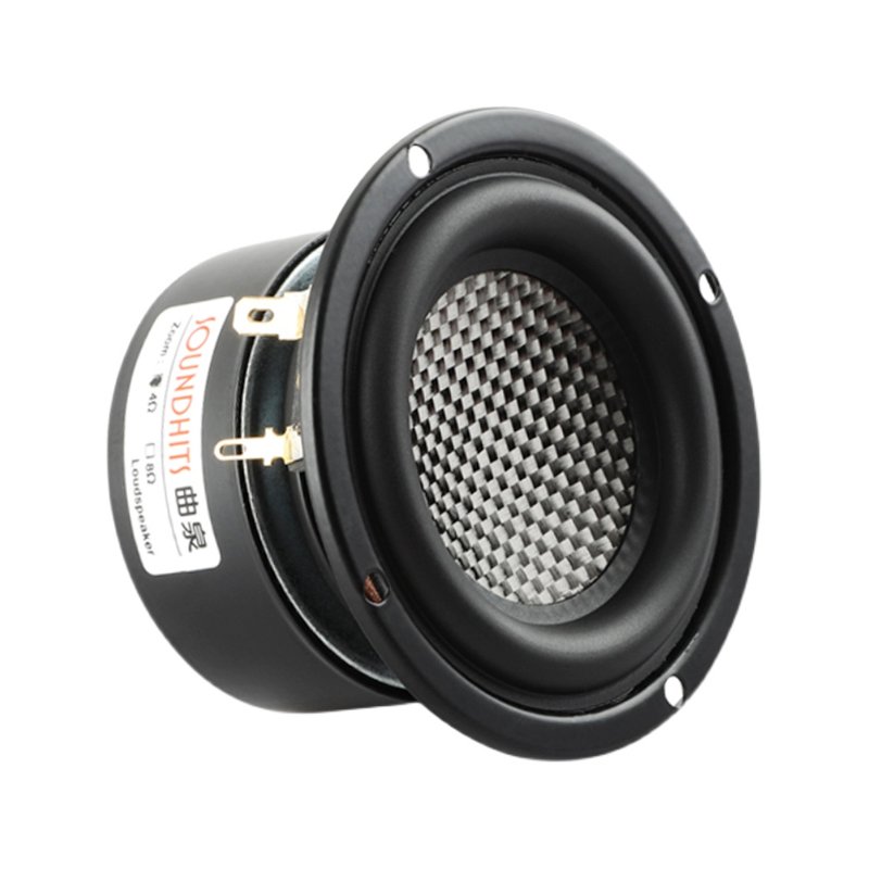 3-inch Woofer Subwoofer Speaker Unit Hifi Home Audio Sound Amplifier LoudSpeaker Carbon Fiber Basin Car Modified Speaker
