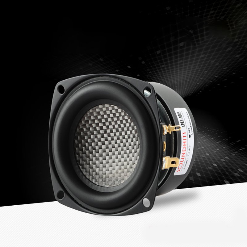 3-inch Woofer Subwoofer Speaker Unit Hifi Home Audio Sound Amplifier LoudSpeaker Carbon Fiber Basin Car Modified Speaker